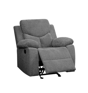 English Elm Kalen Gray Chenille 3-Piece Recliner Set — Soft Gray Chenille, Smooth Latch Recline, Modern Comfort B2726S00197