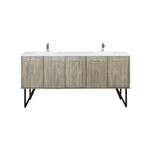 English Elm Rustic Acacia Double Bath Vanity With White Quartz Top & Brushed Nickel Faucet For Modern Elegance B2731P259639-GIGA
