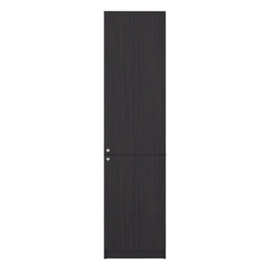 English Elm Kudai Tall Narrow Wenge Storage Cabinet Five Open Shelves Modern Minimalist Design B128P485419