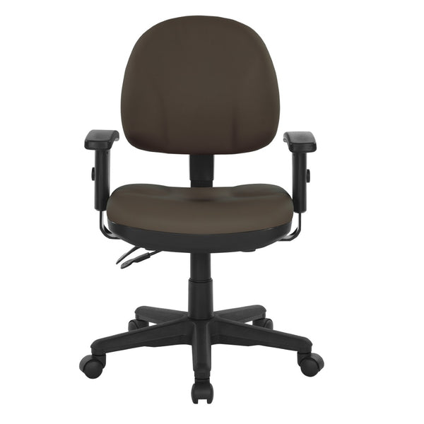 OSP Home Furnishings Sculptured Ergonomic Office Chair with Lumbar Support and Greenguard Certified Padding Graphite 8180-R111