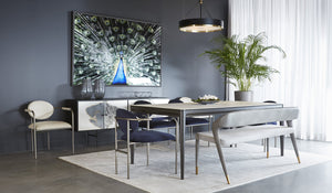 Sunpan Arlington Sideboard - Unique Patina Finish with Black Iron Frame, Handcrafted by Skilled Artisans Large - 72W x 17D x 30H