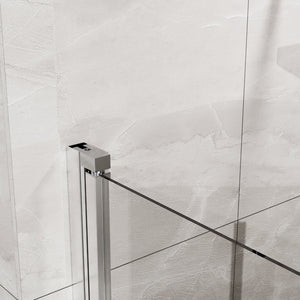 English Elm Goodyo Bifold Frameless Tempered Glass Shower Door Pivot Swing Panel Adjustable Width Chrome D163147915