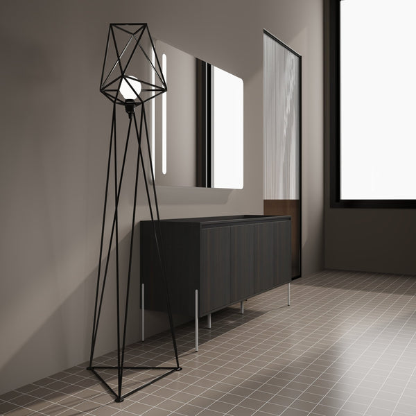 English Elm 60" Modern Freestanding Bathroom Vanity Cabinet with Soft-Close Doors, Ample Storage, KD Package Excluding Sink W1972P243180