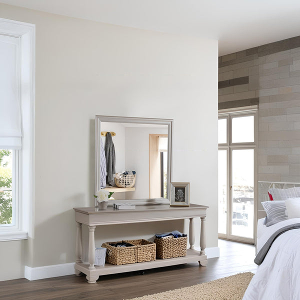 English Elm Lorana Champagne Shaped Frame Mirror G6500-M – Traditional Wood Veneer, Low-Distortion Glass, Elegant B078118416