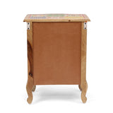 Christopher Knight Home® - Noble House - Ailey Handcrafted Boho Mango Wood 3 Drawer Nightstand