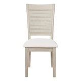 OSP Home Furnishings Walden Cane Back Dining Chair  - Set of 2 Linen / Antique White