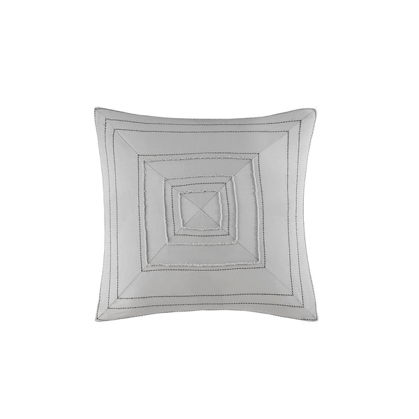 English Elm 3 Pcs Twin/Twin Xl Modern Gray Jacquard Duvet Cover Set With Throw Pillow - Soft & Easy-Care! B035P319884