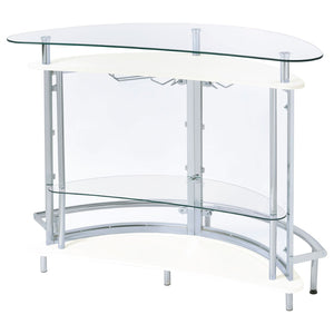 English Elm Strick & Bolton Matte Black Open Shelf Bar Cabinet with Glass Top for Modern Interiors B062P328721