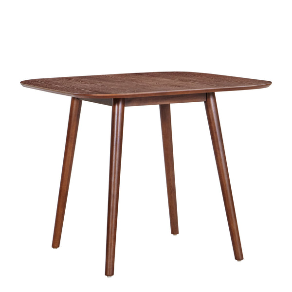 English Elm Christopher Knight Home® - SQUARE Mid-Century Dining Table with Tapered Legs, Solid Wood Frame, Sleek Communal Centerpiece Dark Walnut N771P355877T