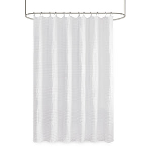 JLA Home Madison Park - Super Waffle Cotton Shower Curtain 72x72 — 100% Cotton Waffle Weave, Spa-Drape, Machine Washable, Elegant MP70-6824A