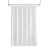 Madison Park Arlo Modern/Contemporary Super Waffle Textured Solid Shower Curtain MP70-6824A White