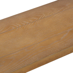 English Elm U_STYLE Minimalist Console Table with Bottom Shelf and Sturdy Four Legs, 63.8" Long Entryway Accent Black+Brown N711P173084D