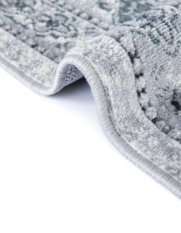 Unique Loom Chateau Wilson Machine Made Border Rug Dark Blue, Gray/Ivory 8' 0" x 8' 0"