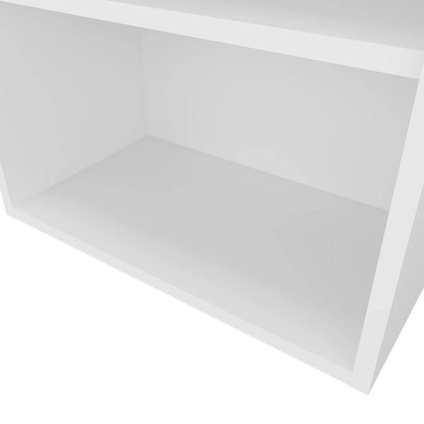 English Elm White Wall Cabinet with Scratch-Resistant Melamine Finish, 36"H x 21"W x 12"D Open Storage for Kitchen Essentials B062P252210
