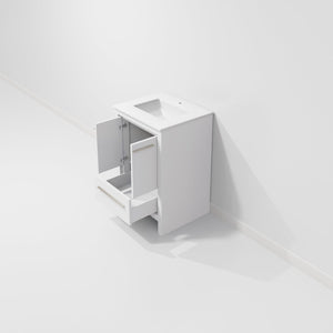 English Elm White Bath Vanity With Durable Quartz Top, Soft-Close Features & Smart Storage For Modern Bathrooms B2731P259269-GIGA