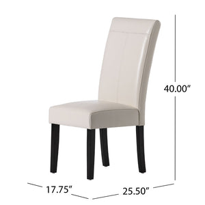 English Elm Hanford Upholstered Dining Chair Set of 2 with T-stitch Back and Tapered Legs N767P360603I