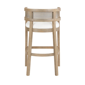 English Elm Christopher Knight Home® - Wood Upholstered Arm Bar Stools Set Of 2 - Beige & Walnut Finish, Perfect For Cozy Kitchen Spaces! N771P265581A