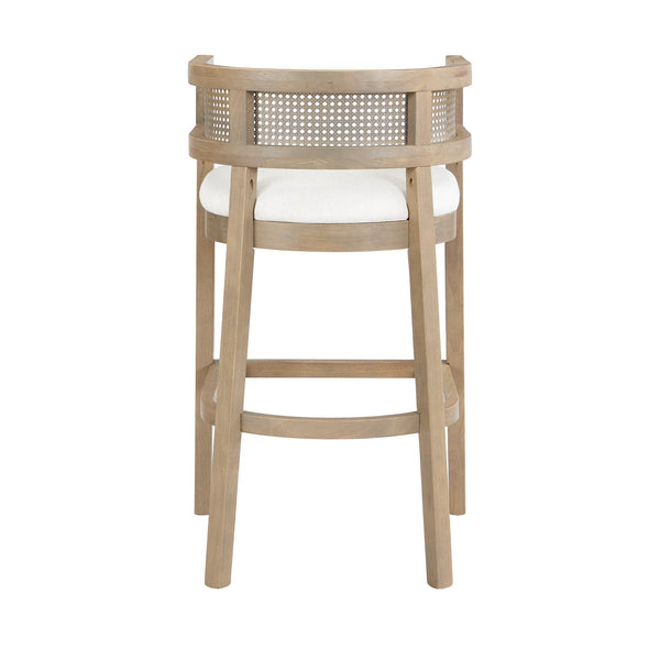 English Elm Christopher Knight Home® - Wood Upholstered Arm Bar Stools Set Of 2 - Beige & Walnut Finish, Perfect For Cozy Kitchen Spaces! N771P265581A
