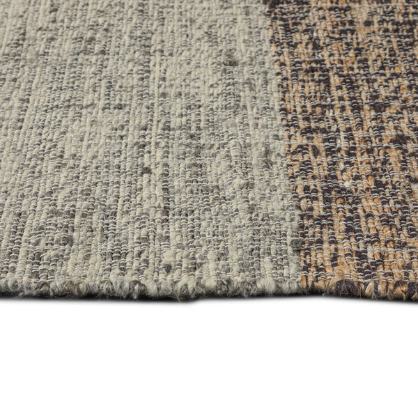English Elm Marlatt 8x10 Area Rug - Handwoven Jute Blend, Natural Gold Kilim Pattern, Durable Eco-Friendly Fiber B136P188391