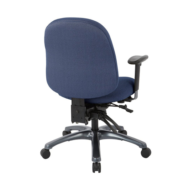 OSP Home Furnishings Multi-function Ergonomic Office Chair with Lumbar Support and Titanium Base Mid 8512-296