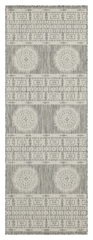 English Elm Sunshine Silver 2'7" X 7'3" Indoor/Outdoor Area Rug - Durable, Stain-Resistant, Easy Care & Stylish! B186P198924-GIGA