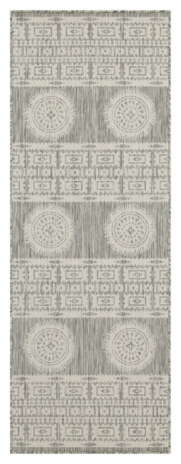 English Elm Sunshine Silver 2'7" X 7'3" Indoor/Outdoor Area Rug - Durable, Stain-Resistant, Easy Care & Stylish! B186P198924-GIGA