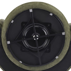 English Elm Christopher Knight Home® - Swivel Contemporary Accent Armchair with Lumbar Pillow, 360° Rotation, Metal Base Durability Green 37.75 L x 33.75 W x 26.5 H N776P368491G