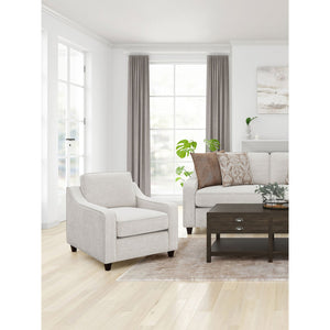 English Elm Mahaffey Beige Upholstered Chair with Sloped Track Arms, Textured Chenille Comfort for Living Rooms B062P340751