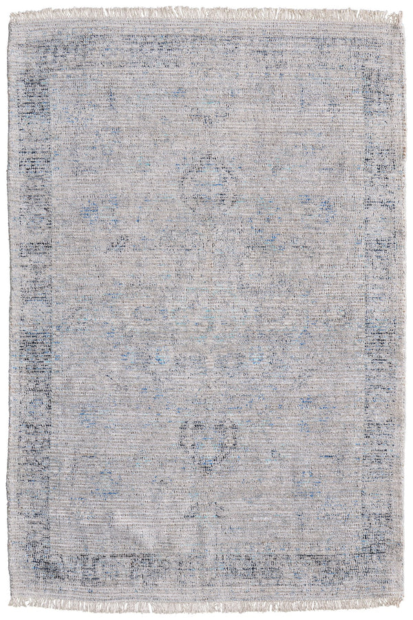 Feizy Rugs Caldwell Handwoven Wool & Viscose Area Rug - Timeless Transitional Style For Elegant Home Decor Gray,Blue,Taupe Wool,Viscose 8798805fslt000e70