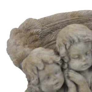 English Elm Rachel Terracotta Cherub Planter Antique White Heirloom Bowl for Mantel or Entryway B056P417017