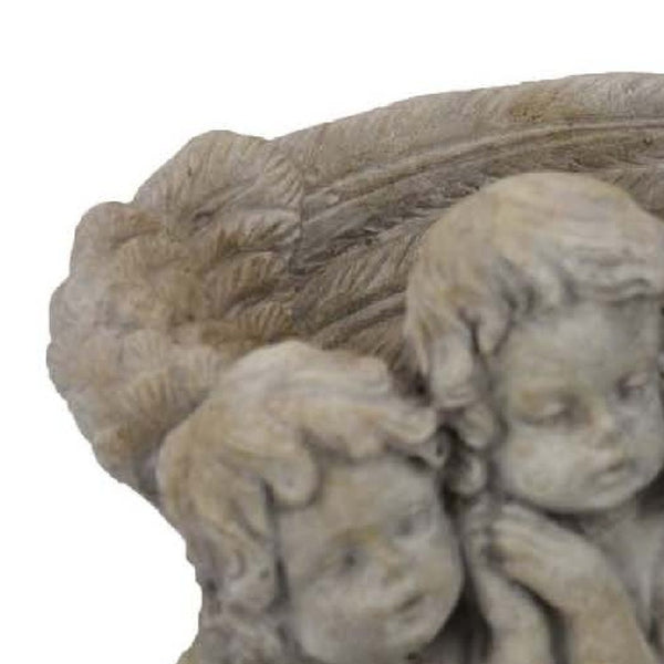 English Elm Rachel Terracotta Cherub Planter Antique White Heirloom Bowl for Mantel or Entryway B056P417017