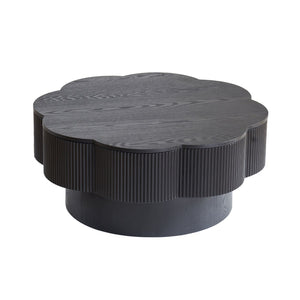 English Elm 31.50"modern Blossom Coffee Table Wood Veneer Iron Base Storage Living Room W757P350935