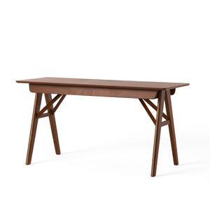 English Elm Christopher Knight Home® - Wood 57" Walnut Desk with Drawers — Modern A‑Frame Rubberwood PC Desk, Spacious Scratch‑Resistant WorkstationWood 57" Walnut Desk with Drawers — Modern A‑Frame Rubberwood PC Desk, Spacious Scratch‑Resistant Workstation N770P323366D