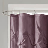 Madison Park Laurel Transitional Tufted Semi-Sheer Shower Curtain MP70-440 Plum