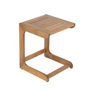 English Elm Christopher Knight Home® - Ashwell Acacia Wood Side Table Teak C-Shape Minimalist Sofa End Table Portable Workspace, Durable N775P278102T