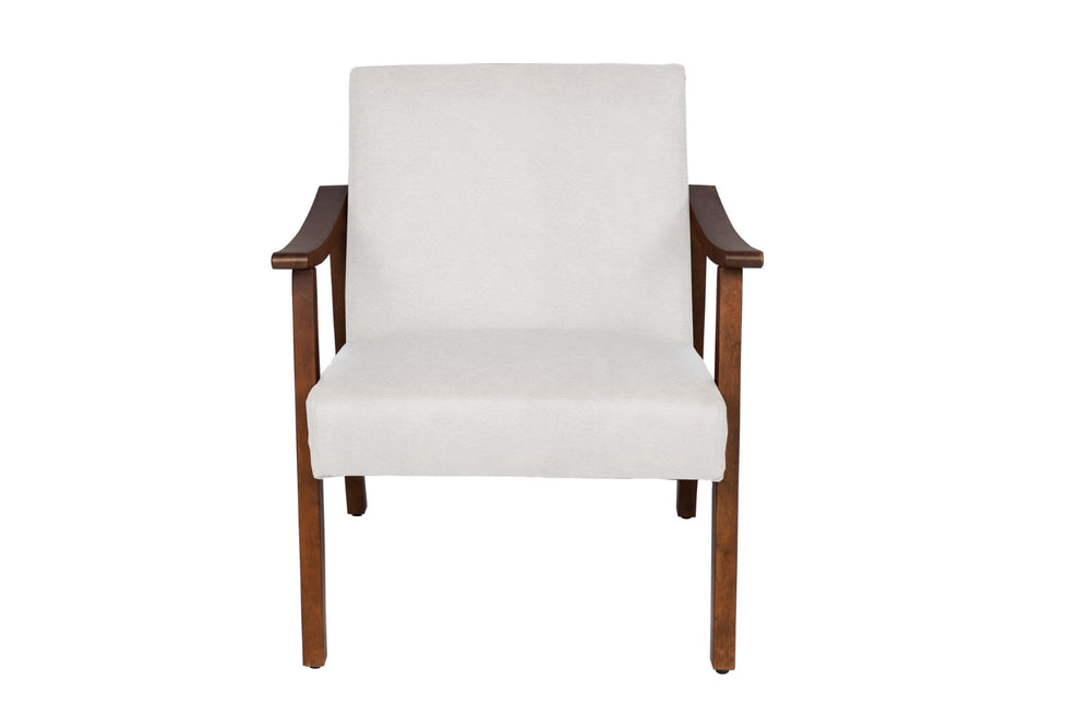 English Elm Accent Chair Mid Century Modern Wool Upholstered Wood Frame Compact Living Room Seat B089P416568
