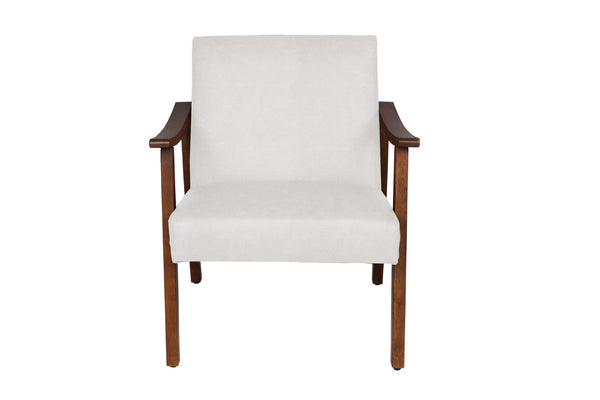 English Elm Accent Chair Mid Century Modern Wool Upholstered Wood Frame Compact Living Room Seat B089P416568