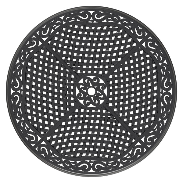 English Elm 7-Piece Cast Aluminum Patio Furniture Set With Brown Cushions – Stylish, Durable, Seats 6 People! W1710S00482