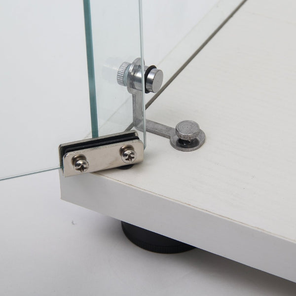 English Elm Two Door Glass Cabinet - Stylish Display Case With 5 Shelves & Lock, Perfect For Collectibles & Décor W1510S00015-GIGA