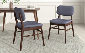 English Elm Christopher Knight Home® - Set Of 2 Mid-Century Upholstered Dining Chairs With Walnut Frame For Stylish Comfort & Durability N759P307029F