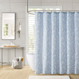 Croscill Home Winslow Modern/Contemporary Floral Shower Curtain CHM70-0021 Blue