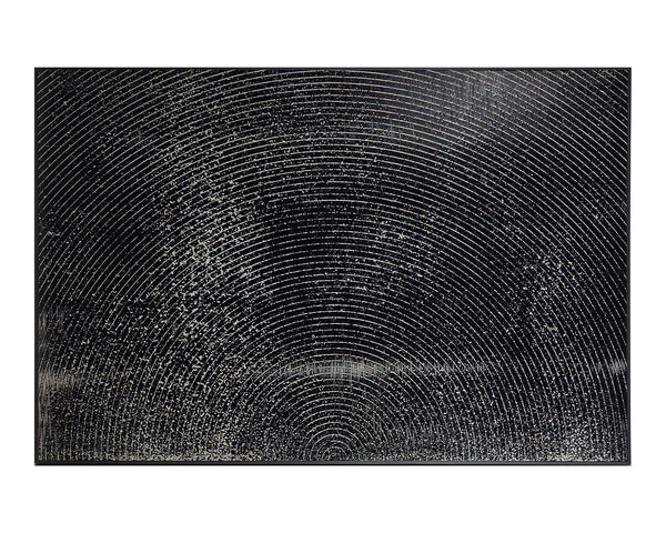 Sunpan Opposites Attract Wall Art Set - Luxe 3D Textured Canvas Diptych with Charcoal Wood Frame, 40"x60"