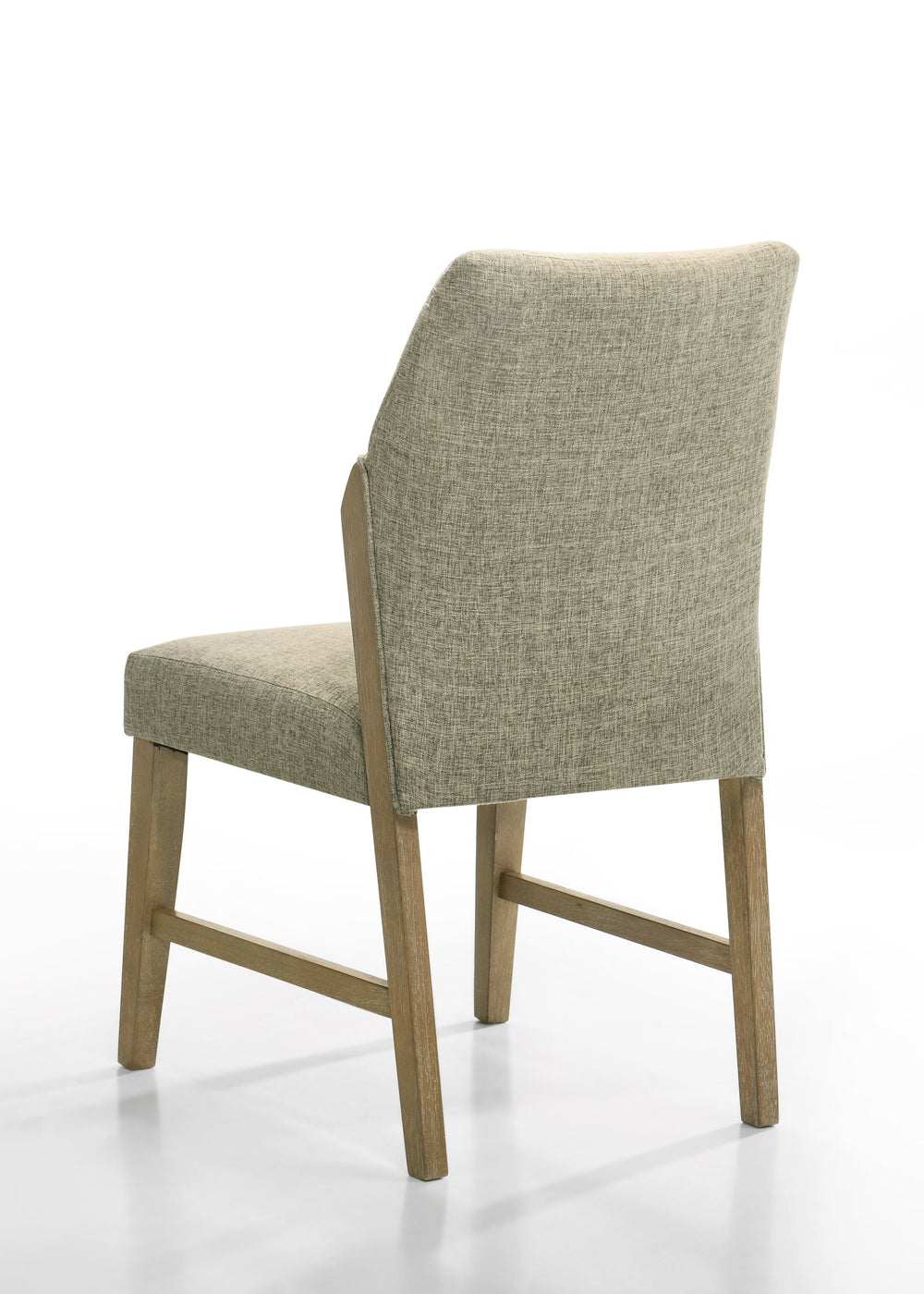 English Elm Eden Beige Linen Dining Chairs Set of 2 with Upholstered Back Support and Rustic Oak Legs, 38"L B061P291331