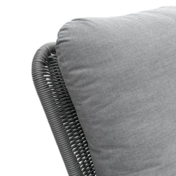English Elm Contemporary Wicker Rocking Chair Pe Rattan Weave Wooden Frame Plush Cushions Patio Gray N767P229004G