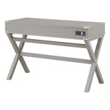 OSP Home Furnishings Wellington 46" Desk with Power Grey