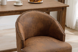 English Elm United We Win Quilted Microsuede Swivel Barstool with Wood Legs and Gold Rivet Trim W1568P361710