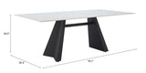 Inky Dining Table White 110355 Zuo Modern