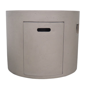 English Elm Christopher Knight Home® - 31" 31" ROUND MGO FIRE PIT - 40,000 BTU Propane Table with Built-In Tank Space, Durable Magnesium Oxide Finish LIGHT GREY 63491.00LGRY-40K