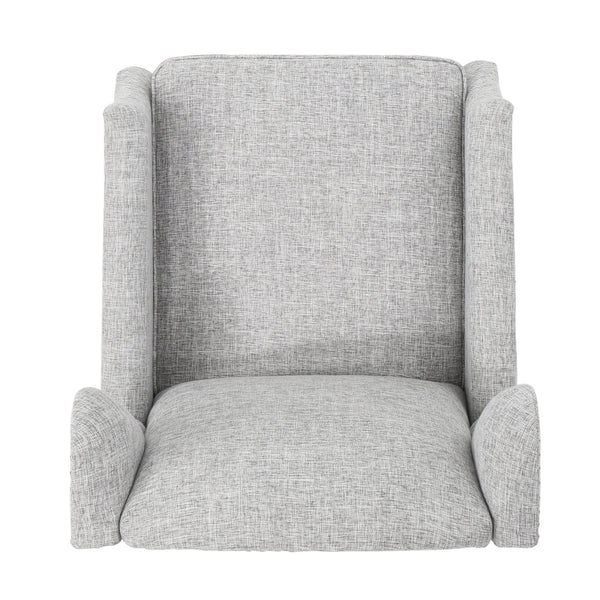 English Elm Christopher Knight Home® - Pushback Recliner Chair with Nailhead Trim and Wingback Design, Plush Fabric Comfort for Living Rooms LIGHT GREY 60760.00LGT