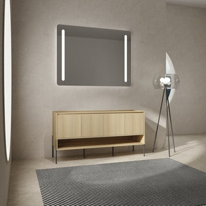 English Elm 60" Freestanding Bathroom Vanity Cabinet Only, 4 Soft-Close Doors, KD Packing, Durable 67.7x23x7.9 W1972P199464